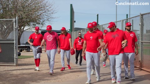 Final pitchers and catchers workout ahead of full squad practices at Reds Spring Training