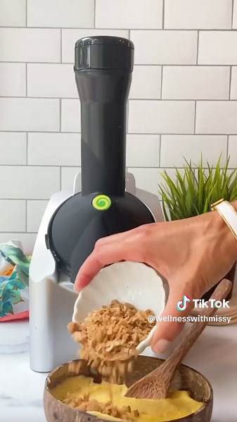 🥭 Eating Healthy doesn't have to be complicated or boring. Healthy Soft Serve Nice Cream 🍦 @yonanas is the perfect healthy dessert maker that is super easy to use. I love how you can create any combination that you like and the best part is it is ready in minutes 👏👏 who wants some 🙋🏻‍♀️ 🌱follow @wellnesswithmissy plant based vegan recipes and holistic wellness. Today’s Combo of frozen fruit 🍍Pineapple 🥭Mango 🍌 Banana 🌱homemade granola (check out my recipe @wellnesswithmissy) I encoura