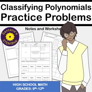 Classifying Polynomials by Degree and Terms Worksheets for High School Math