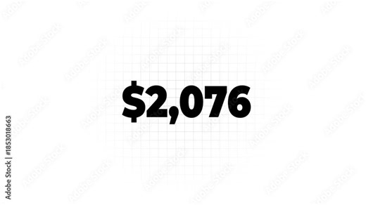 0 to 4000 dollar counting animation. A success story of making 4000 dollars from 0 dollar. Count-up US dollar animation from 0 to 500 dollars