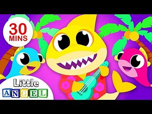 A Banda da Família Tubarão (Baby Shark) | + Vídeos Infantis | Little Angel