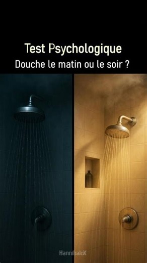 Tu prends ta douche le matin ou le soir ?