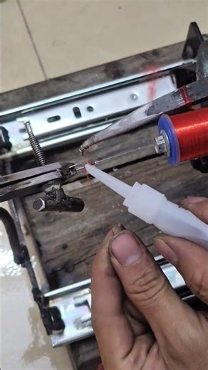 homemade knotless fishing line tying machine