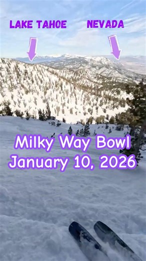 Intermediate skier tries Milky Way Bowl @ Heavenly on January 10, 2026. #ski #tahoe