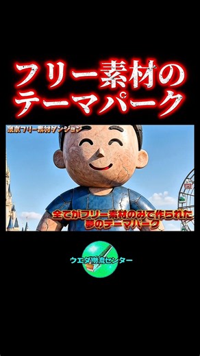 全てがフリー素材で作られている狂ったテーマパークのCM【存在しないCM】 #shorts #cm #コント #お笑い #いらすとや