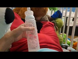 drinking my adult baby bottle in my crib ABDL nursery in littlespace