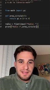 🧠 ¡Usa π como un genio! Calcula el área de un círculo con una línea 😍 #Python