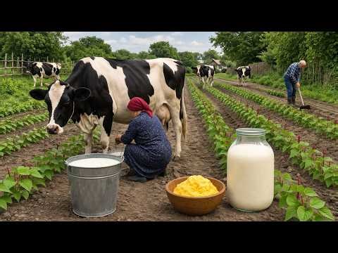 Azerbaijan Village Life LIVE | Homemade Butter and Cheese Making in the Mountains