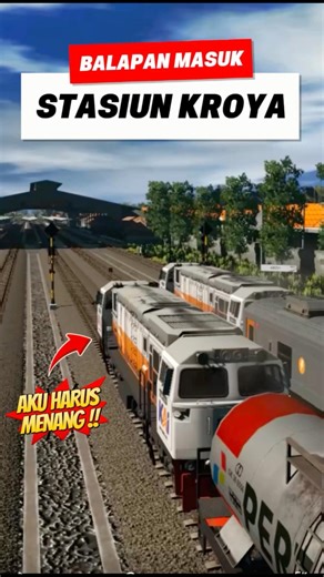 KROYA STATION WAS BUSY WHEN 2 TRAINS RACED EACH OTHER TO ENTER THE STATION