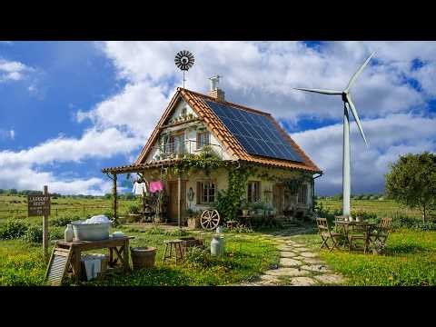 Eco Laundry Cottage Ambience 🌿 Peaceful Nature Sounds & Cozy Countryside Vibes