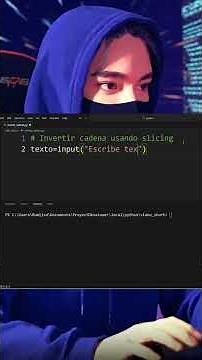 Invertir cadenas de texto con pocas líneas de Python #algoritmo #python #curso