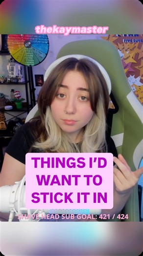 Kay Master on Instagram: "Top 10 things I’d want to stick it in - #reels #gamer #gaming #gamergirl #egirl #cringe #explore #cute"