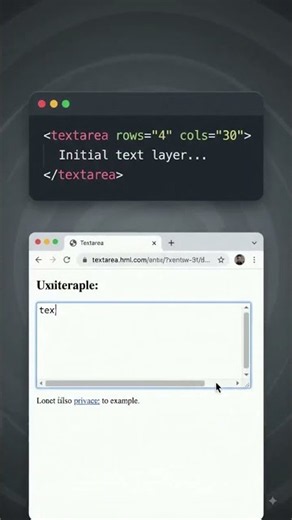 Learn the HTML `textarea` element and create multi-line input fields easily! 📝💻 #HTML #Coding #all