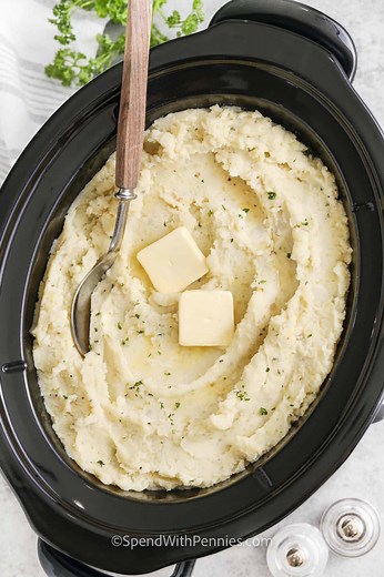 No Boil Crockpot Mashed Potatoes