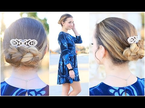 Easy Flipped Braid Updo | Prom Hairstyles