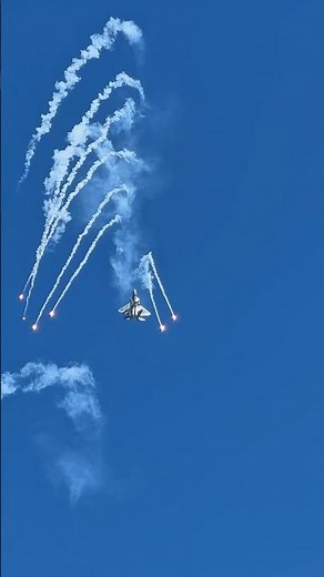 F-22 Raptor Tail Slide with Flares | Extreme Post-Stall Maneuver