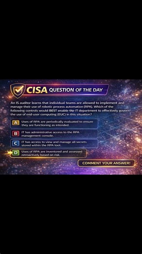 CISA Question Most People Get Wrong | EUC Governance | CISA Prep