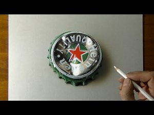 How to draw a simple bottle cap found on the street