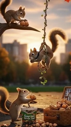 Naughty Squirrels Rob a Food Mart — Hilarious Animal Crime Story