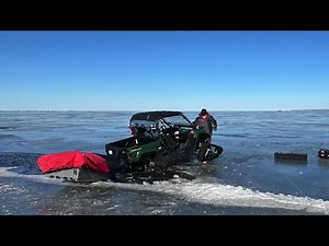 'Happy to be alive': Ice anglers safe after UTV crashes through ice