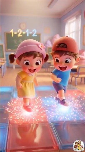 Pattern Song for Kids 🔴🔵 | Copy the Color Dance Steps | Fun Toddler Learning Game | Sparkpop Kids