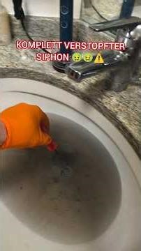 Completely clogged sink drain 🤢/siphon cleaning ⚠️ #draincleaning #siphoncleaning