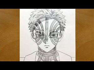 Anime drawing | How to draw Akaza from Demon Slayer | step-by-step | Kimetsu no Yaiba | Upper Moon 3