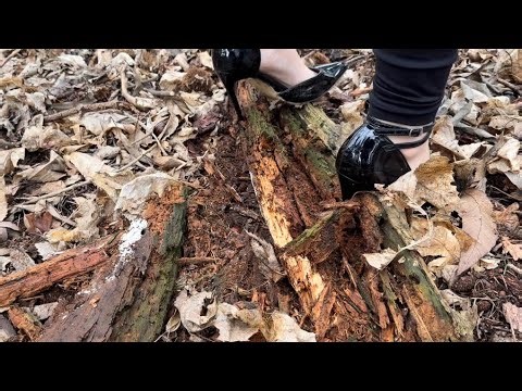 A walk in the forest in my high heels