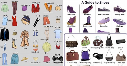 Clothes and Accessories Vocabulary in English - ESLBUZZ