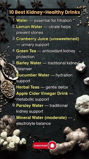 10 Best Drinks for Kidney Health