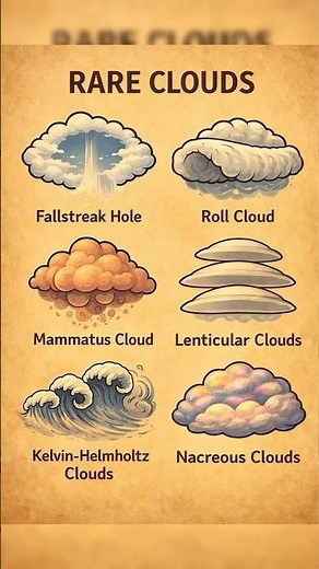 Rarest Clouds You’ll Only See Once in Your Life ☁️😮 #worldfacts