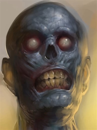 A good old fashioned digital zombie! #artistsoftiktok #digitalart #drawing #horror #zombie