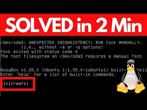 How to fix initramfs error in Ubuntu || Kali Linux || BusyBox (Latest)