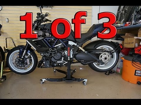 Part 1 of 3 Constands Power Lift Paddock Stand Mini Review and Installation for Ducati Diavel