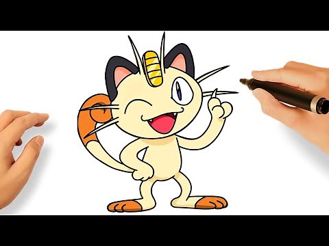 HOW TO DRAW MEOWTH EASY STEP BY STEP | POKÉMON