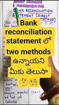 💰 Bank Reconciliation Statement (Direct Method) in 3 Easy Steps | BRS Made Simple