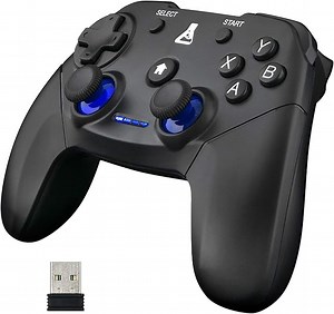 THE G-LAB K-Pad THORIUM Wireless - Gaming-Controller PC & PS3 mit integrierter Vibration, Gamepad-Game-Controller-Kabel verbunden - Joystick für PC Windows10-11, PS3, Android (Kabellos)