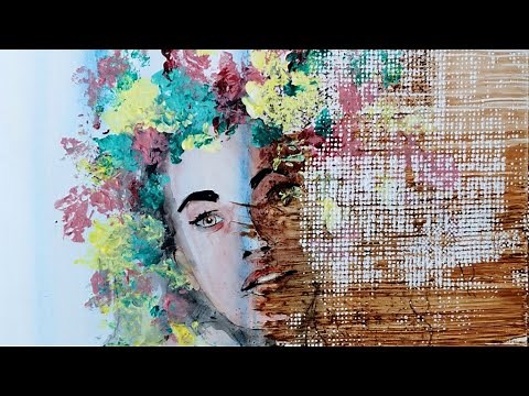Acryl malen ganz einfach - abstrakt Portrait, für Anfänger - Easy Acrylicpainting for Beginners