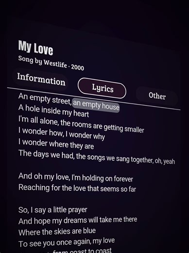 Westlife - My Love Karaoke with Lyrics