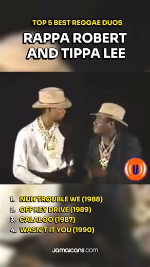 Tippa Lee and Rappa Robert were a force on the 1980s dancehall scene, blending social commentary with unforgettable energy. From “Nuh Trouble We” to solo success, their legacy is part of the illustrious foundations of modern dancehall music. Click the link to read more about this legendary reggae duo and why they’ve earned their place in our Top 5: https://jamaicans.com/top-5-reggae-duos-how-tippa-lee-and-rappa-robert-made-became-dancehall-legends/ | Jamaicansdotcom