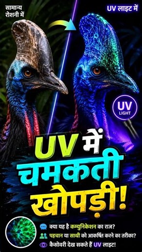 The Hidden Secret of the World's Most Dangerous Bird! #animalfacts #uvlight #shorts