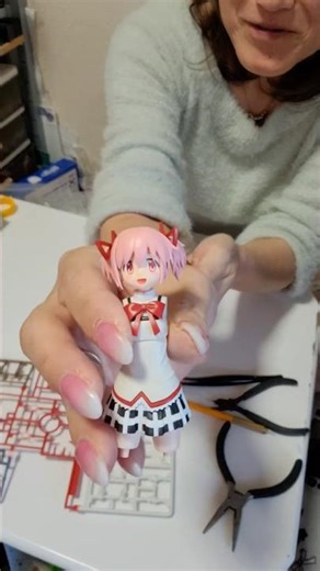 A plastic model of Madoka from Madoka Magica ☆ #MadokaMagica #KanameMadoka #PlasticModel