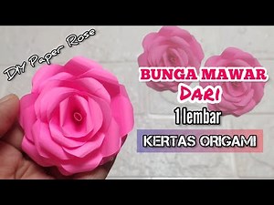 ROSE FLOWER FROM ORIGAMI PAPER/FOLDED PAPER | DIY PAPER ROSE VERY EASY