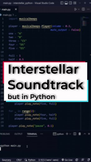 Interstellar Soundtrack Reimagined in Python