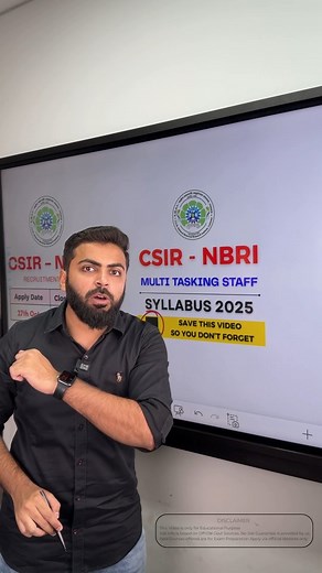 39K views · 301 reactions |  CSIR - NBRI EXAM SYLLABUS 2025 ➡️...