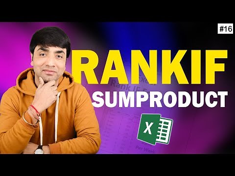 RANKIF Function | Ranking with Condition using SUMPRODUCT| Customized Rank in Excel
