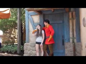 Heartwarming GASTON Meet n Greet Disney World Magic Kingdom July 2015