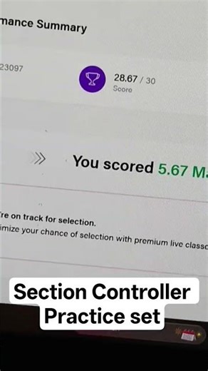 section Controller Practice set Reasing PYQ