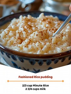 73K views · 167 reactions | Fashioned Rice pudding ingredients: 2/3 cup Minute Rice 2 3/4 cups milk 1/3 cup sugar 1 tbsp butter 1/2 tsp salt | Grandma’s Recipe Book | Facebook