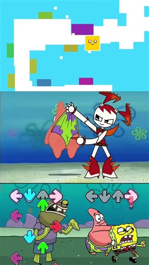 Spongebob Chocolate |FNF Mod x Bouncing Square #fnf #bouncingsquares